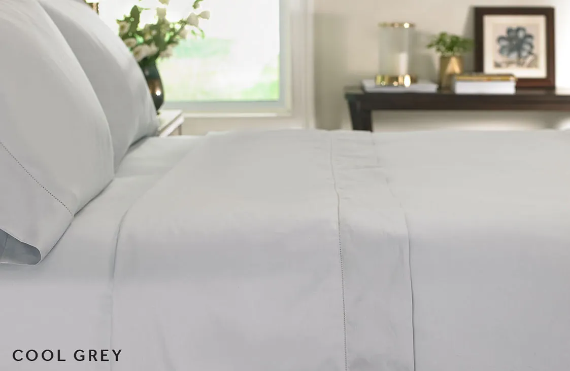 Grey Hemstitch Flat Sheet