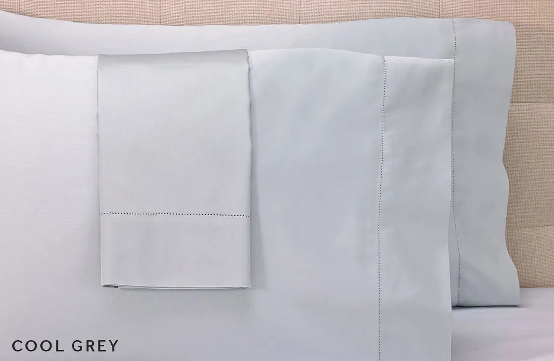 Grey Hemstitch Pillowcases