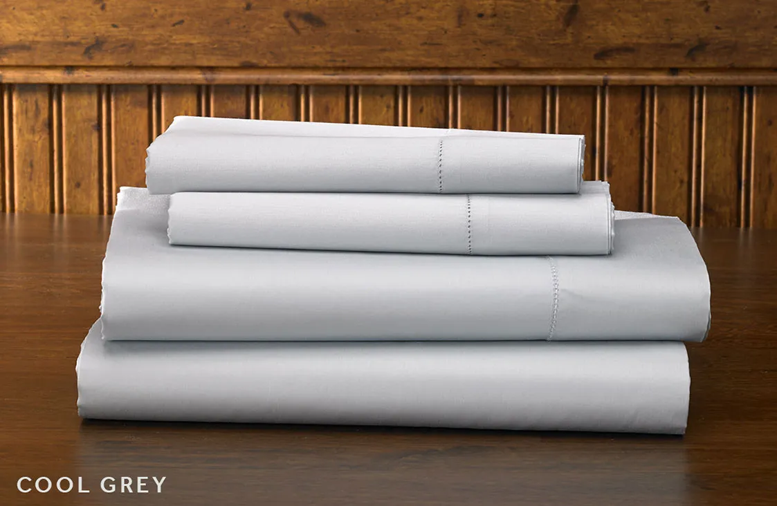 Grey Hemstitch Sheet Set