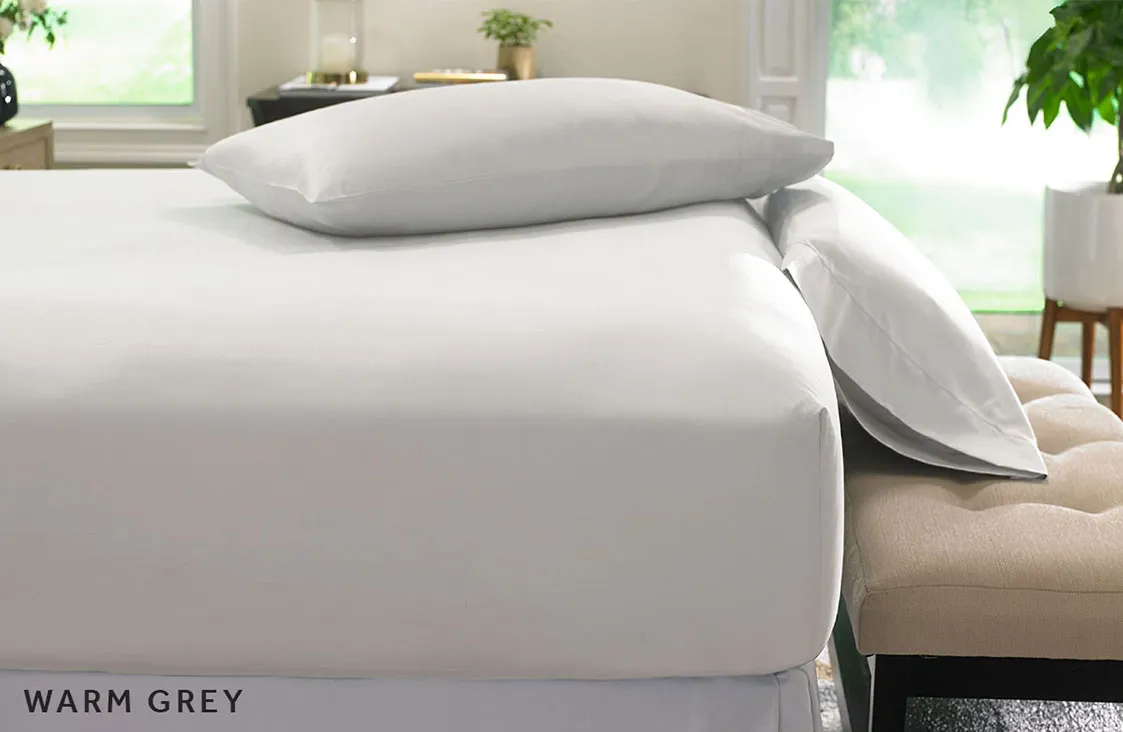 Grey Hemstitch Fitted Sheet