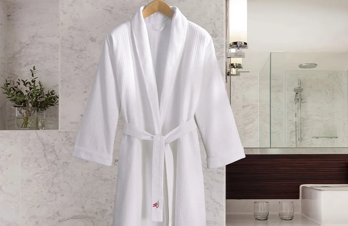 Waffle Shawl Collar Robe