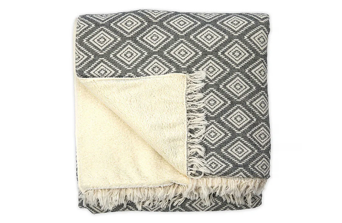 Diamond Fleece Throw