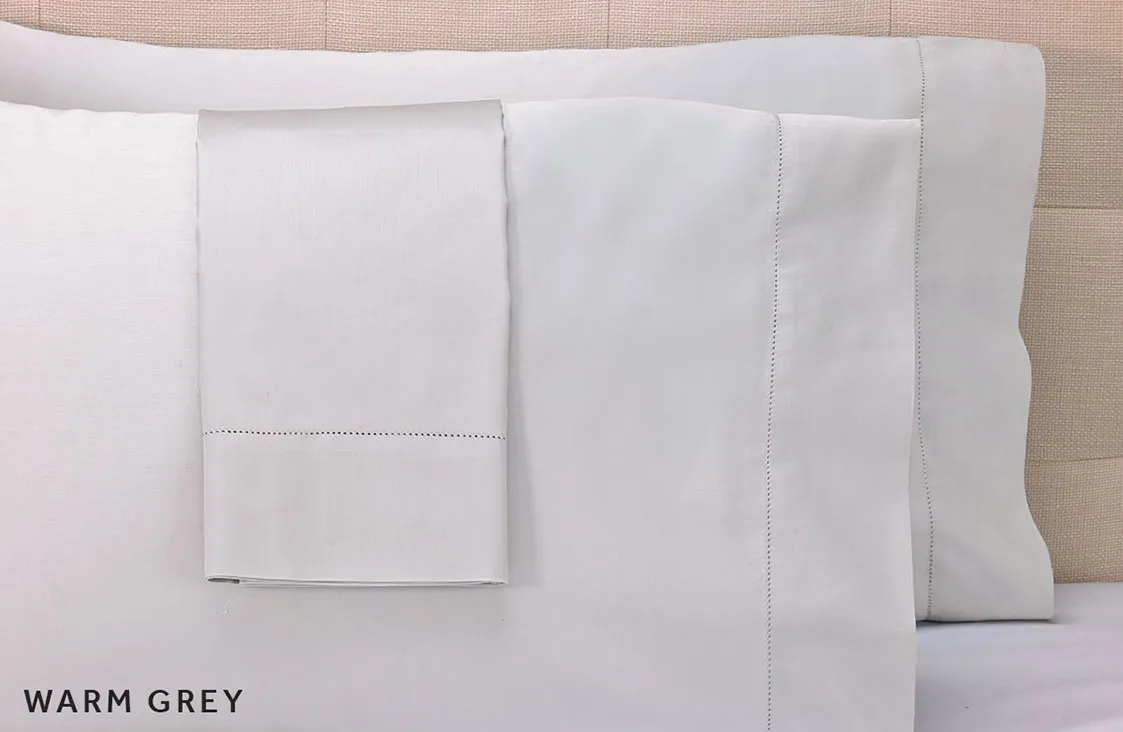 Grey Hemstitch Pillowcases