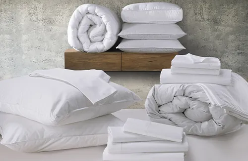 Product Bird's Eye Stripe Bed & Bedding Set